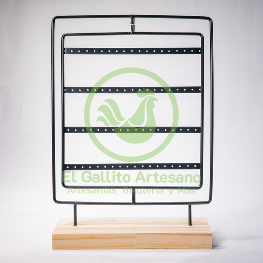 Exhibidor Arete De Metal Rectangular 25X34.5cm | Colores
