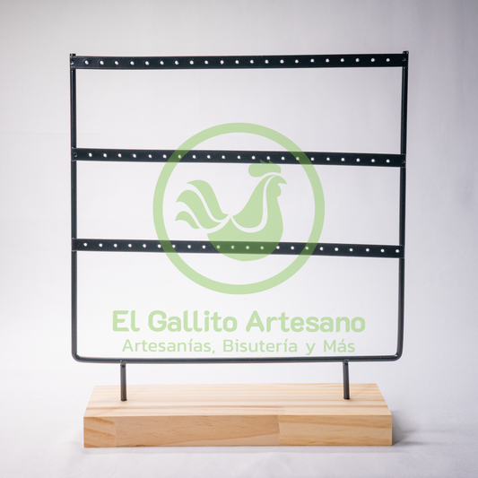 Exhibidor Arete De Metal Rectangular 26.5X30 cm | Colores