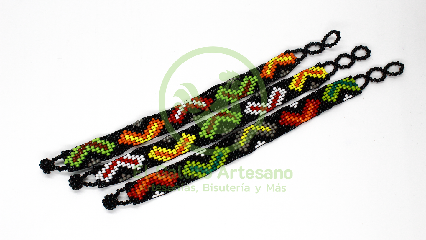 Pulsera Chaquira Chica 1cm | Colores
