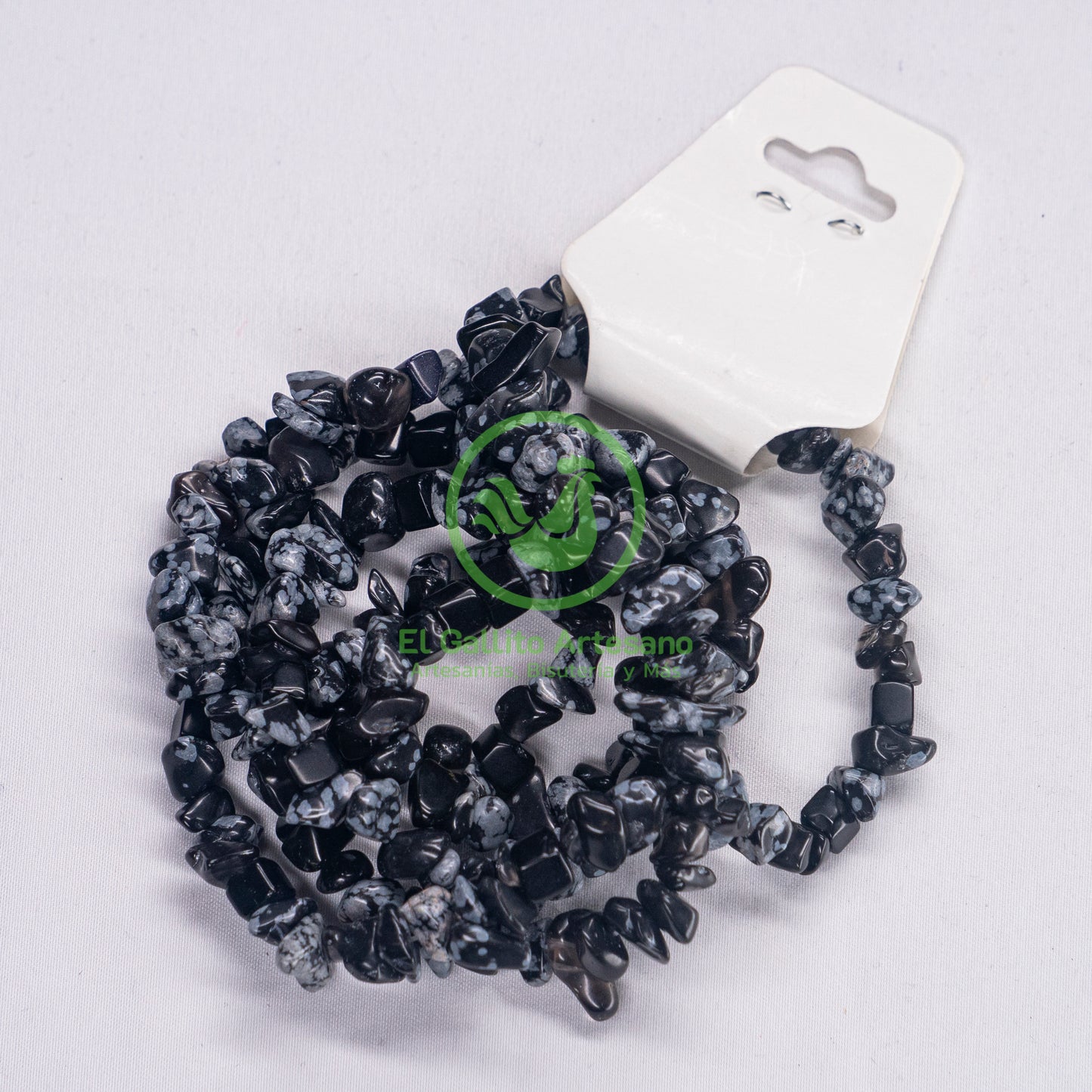 Chip De Piedra Obsidiana Nieve