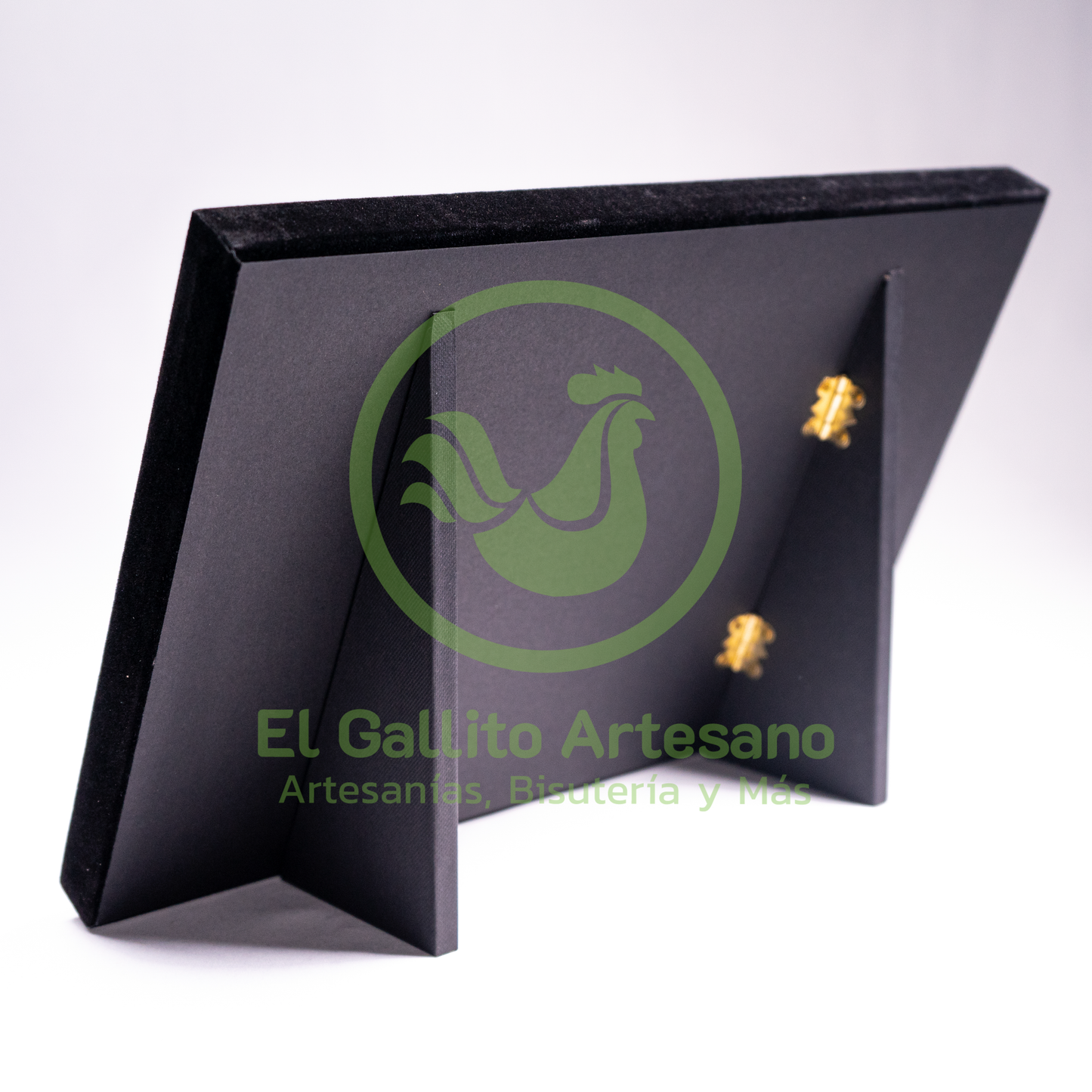 Exhibidor Anillo Terciopelo Con Respaldo 35X24cm