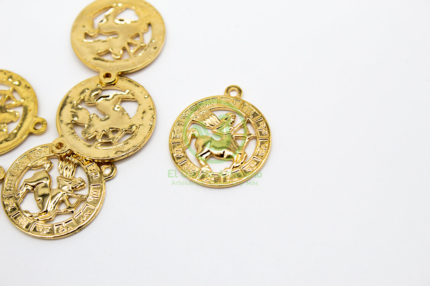 #537 Chapa de Oro - Dije Sagitario - Signo Zodiacal (PIEZA)