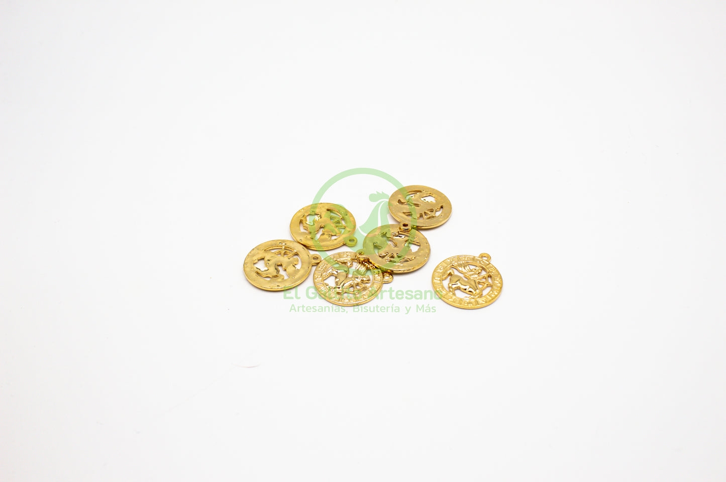 #537 Chapa de Oro - Dije Sagitario - Signo Zodiacal (PIEZA)