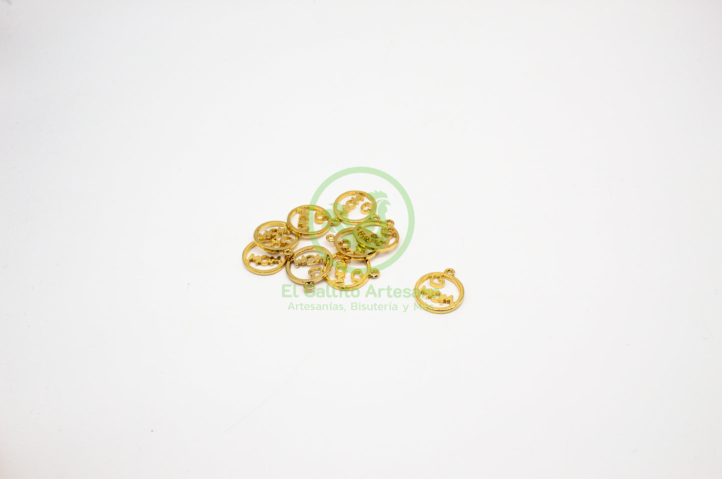 #541 Chapa de Oro - Dije Circulo Mom (PIEZA)