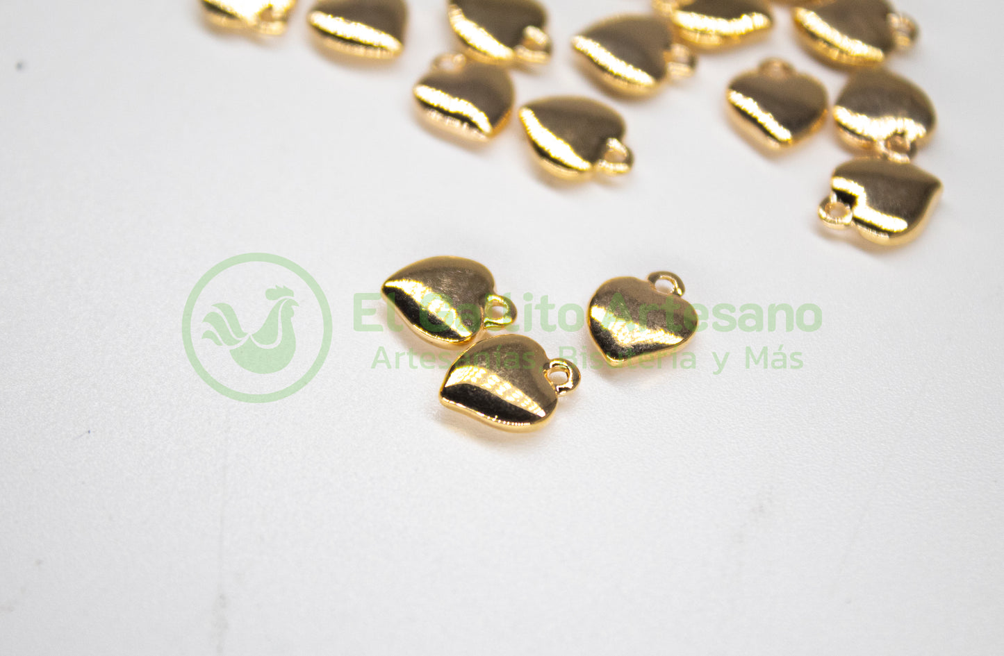 #555 Chapa de Oro - Dije Corazón Pequeño (PIEZA)
