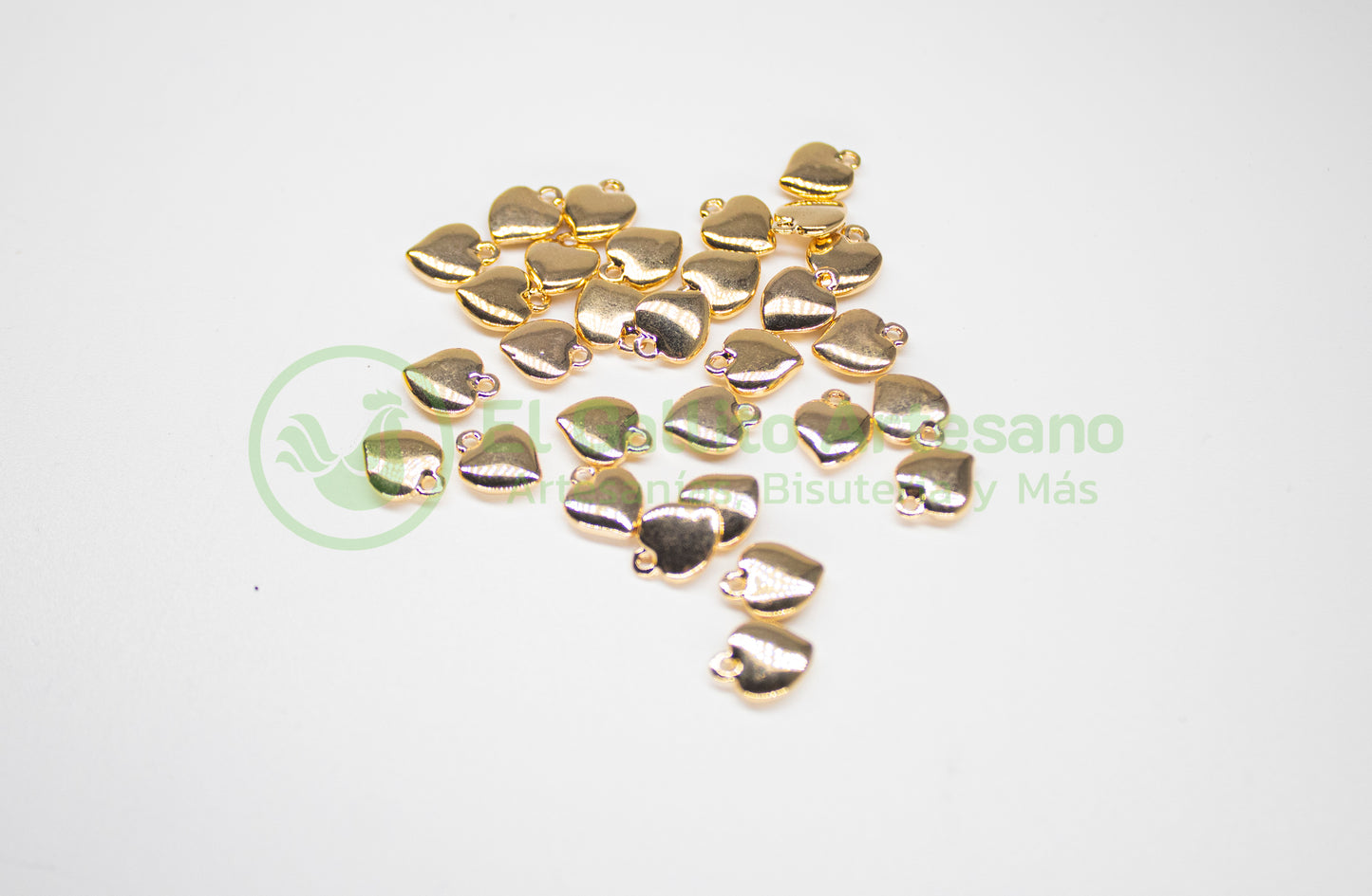 #555 Chapa de Oro - Dije Corazón Pequeño (PIEZA)