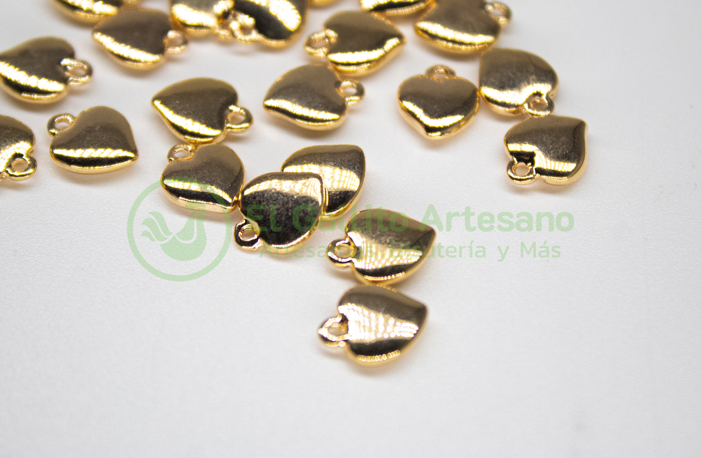 #555 Chapa de Oro - Dije Corazón Pequeño (PIEZA)