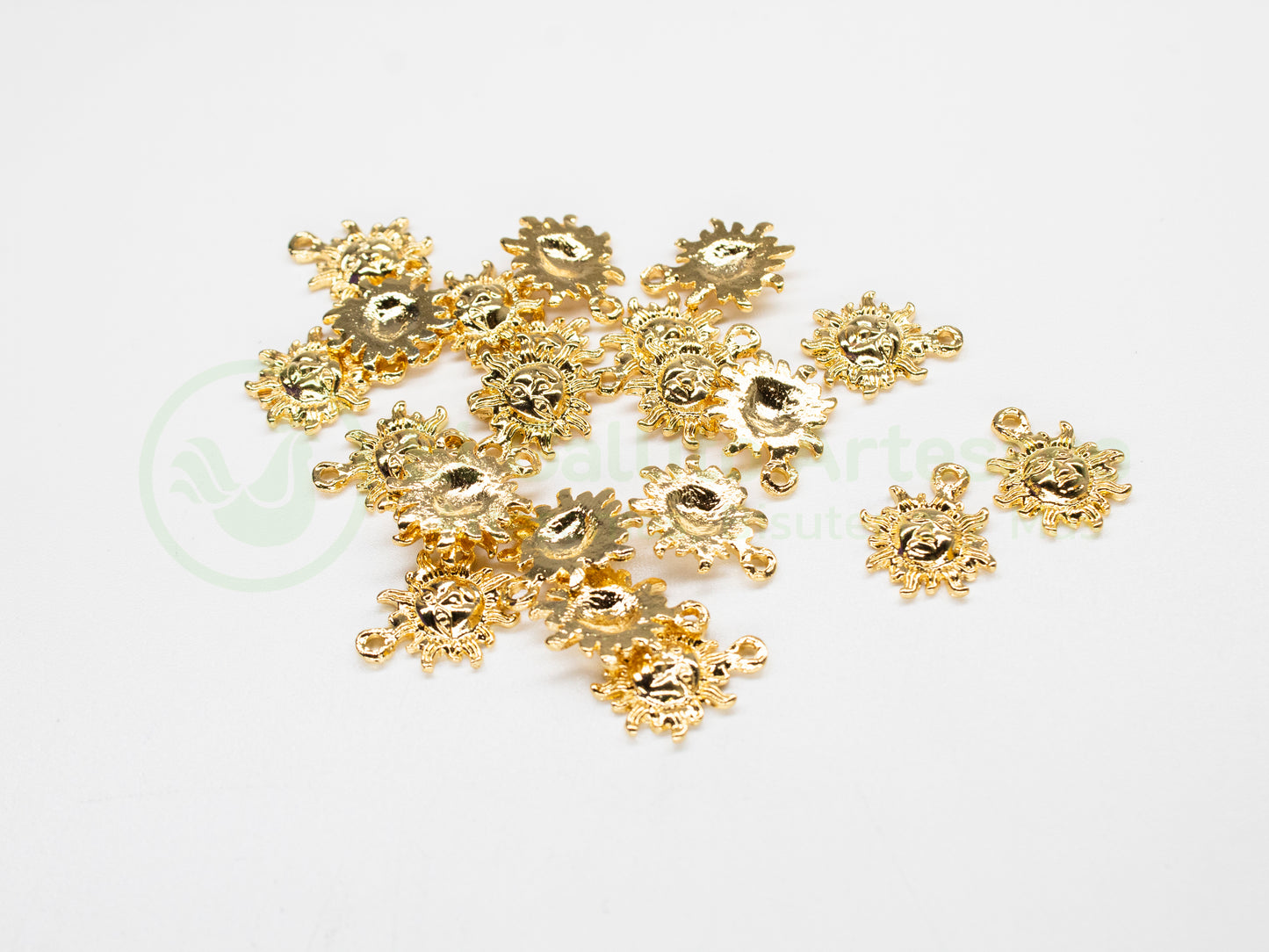 #591 Chapa de Oro - Dije Sol 3D (PIEZA)