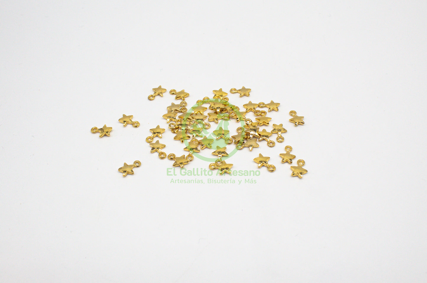 #592 Chapa de Oro Dije - Mini Estrella Lisa