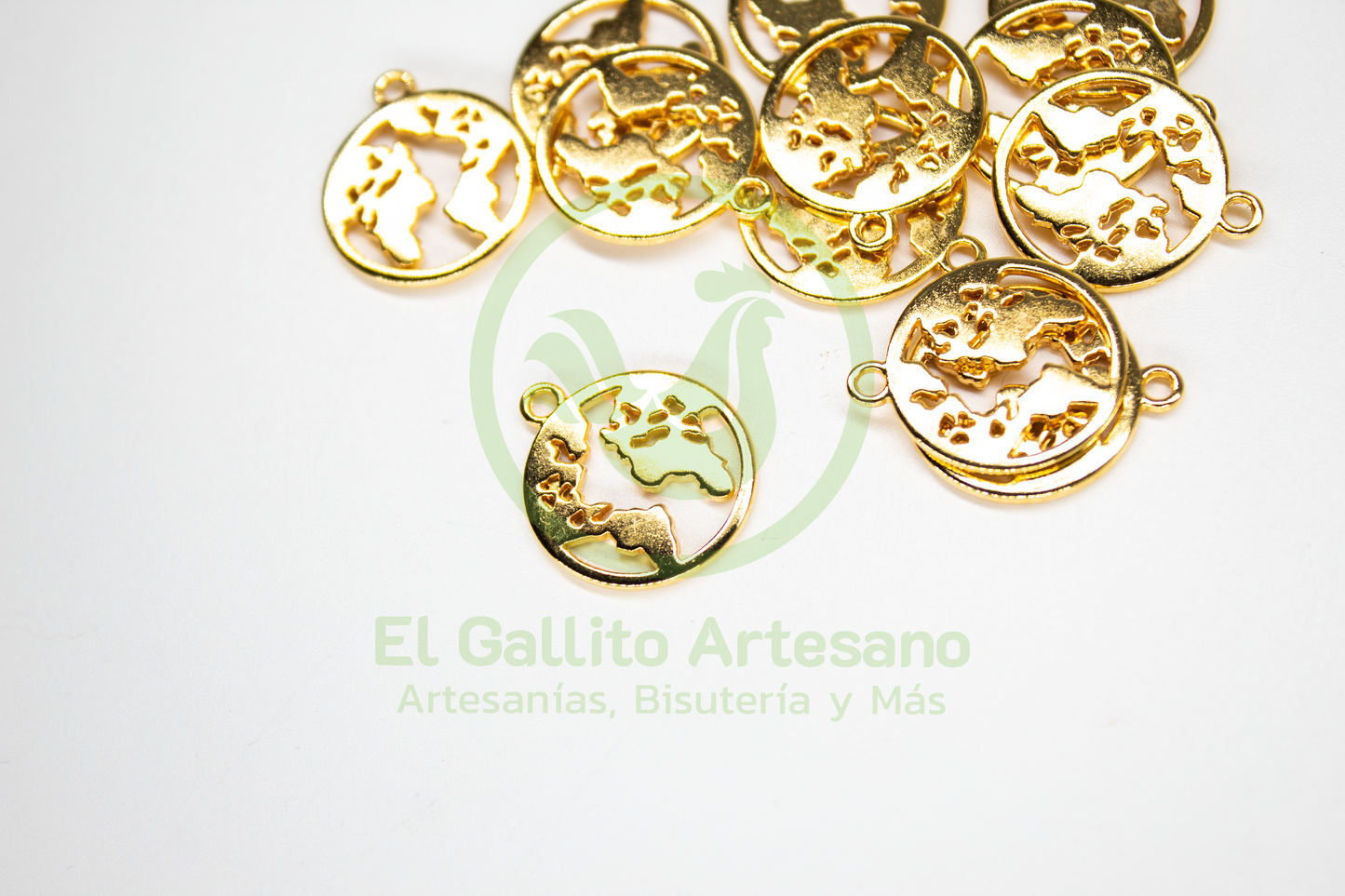#599 Chapa de Oro - Dije Mundo (PIEZA)