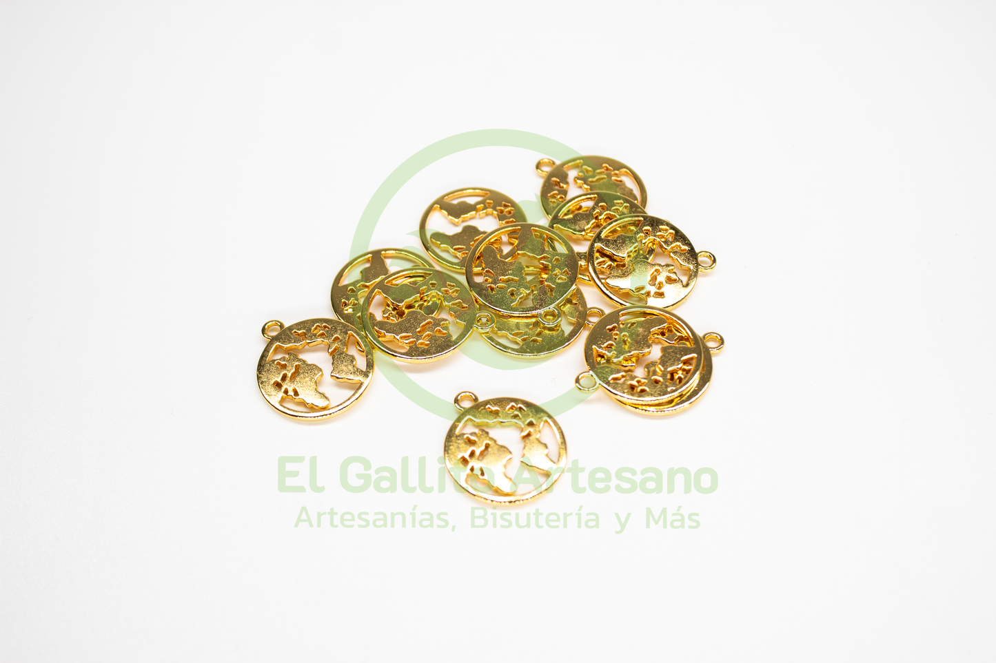 #599 Chapa de Oro - Dije Mundo (PIEZA)