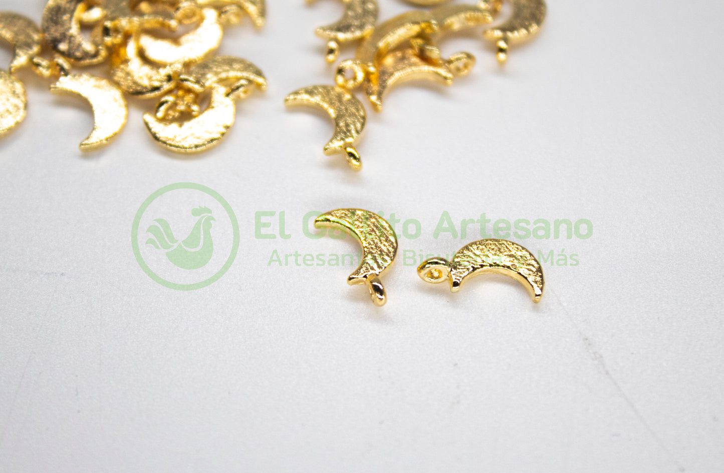 #600 Chapa de Oro - Dije Luna Plana (PIEZA)
