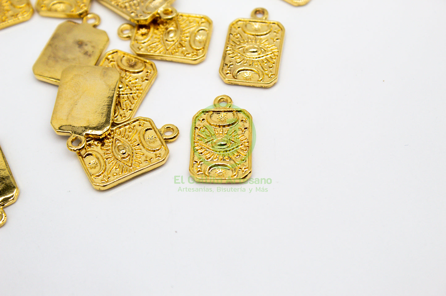 #613 Chapa de Oro - Dije Tarjeta De Tarot (PIEZA)