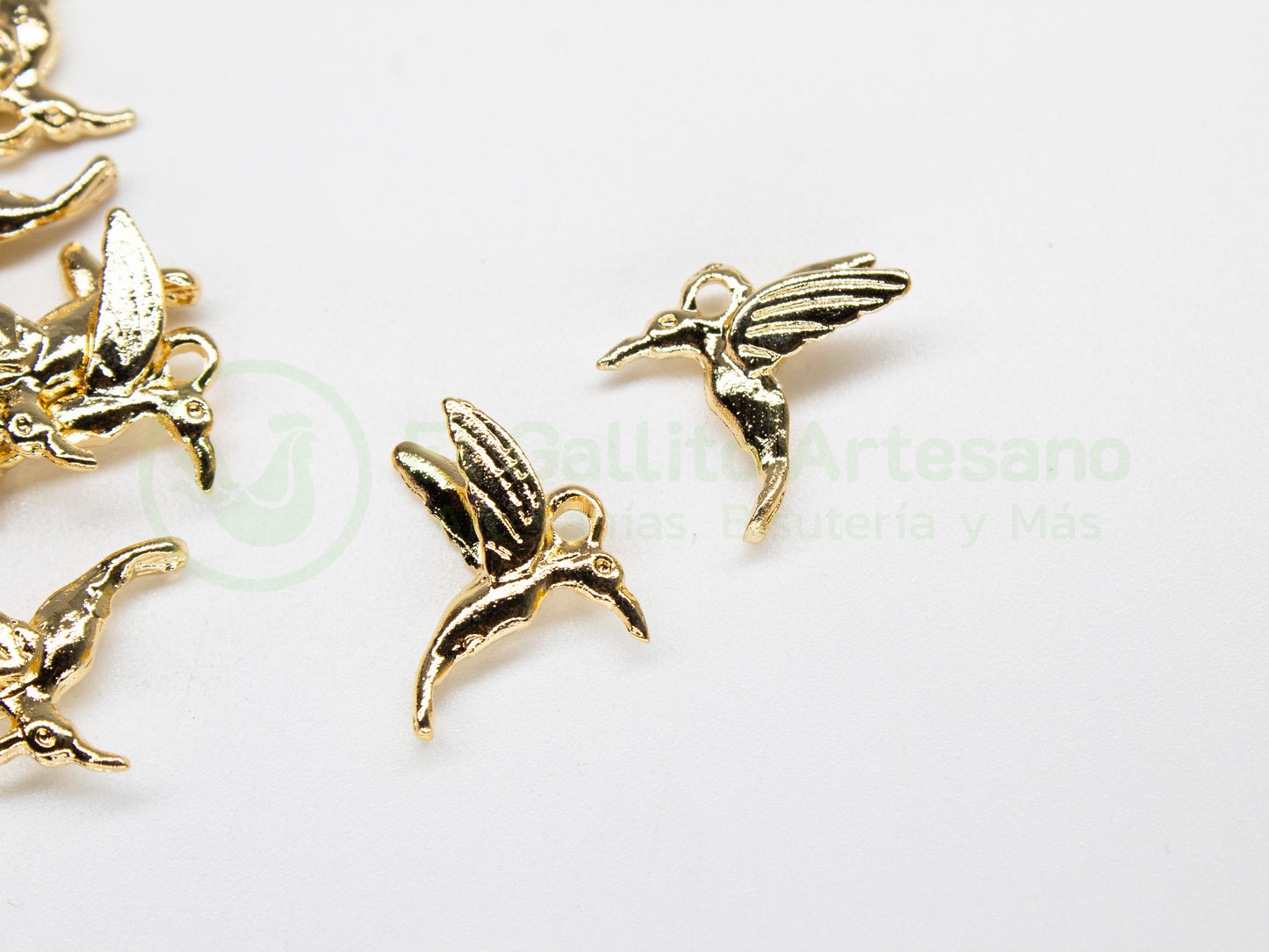 #651 Chapa de Oro - Dije Colibrí 3D (PIEZA)