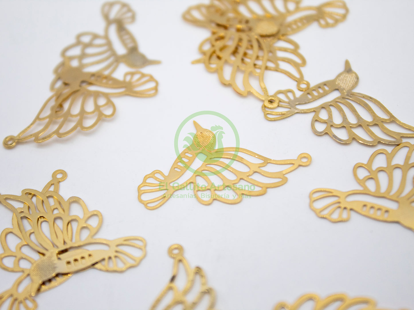 #652 Chapa de Oro - Dije Picaflor (ÚLTIMAS PIEZAS)