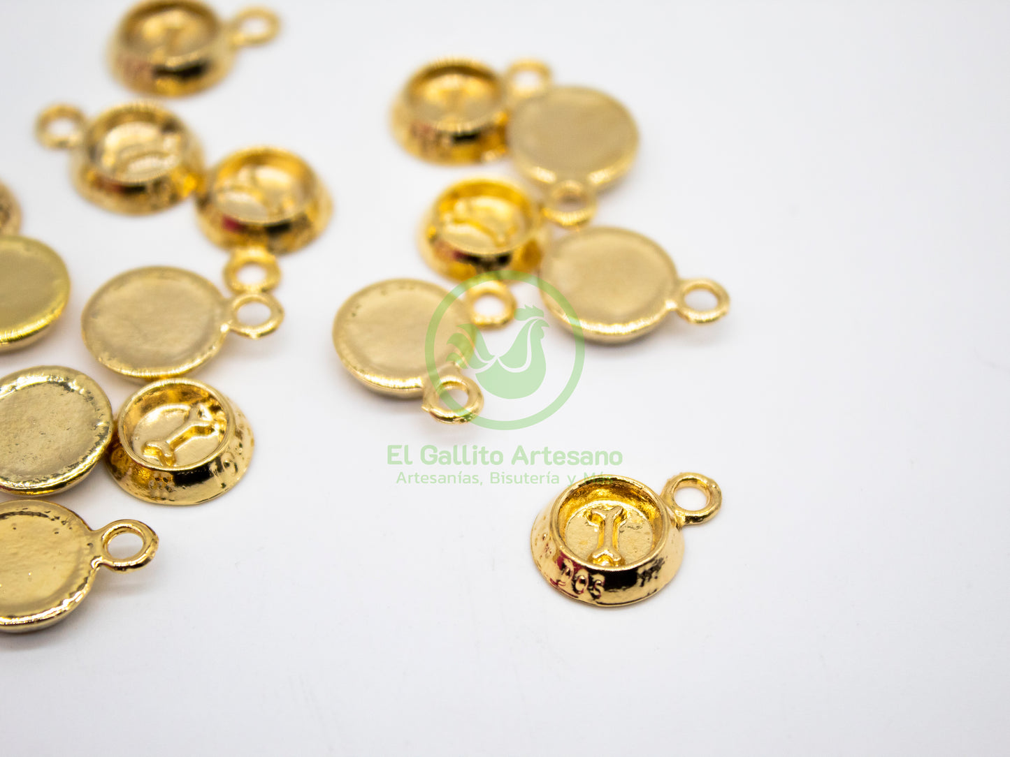 #687 Chapa de Oro - Dije Platito De Perro (PIEZA)