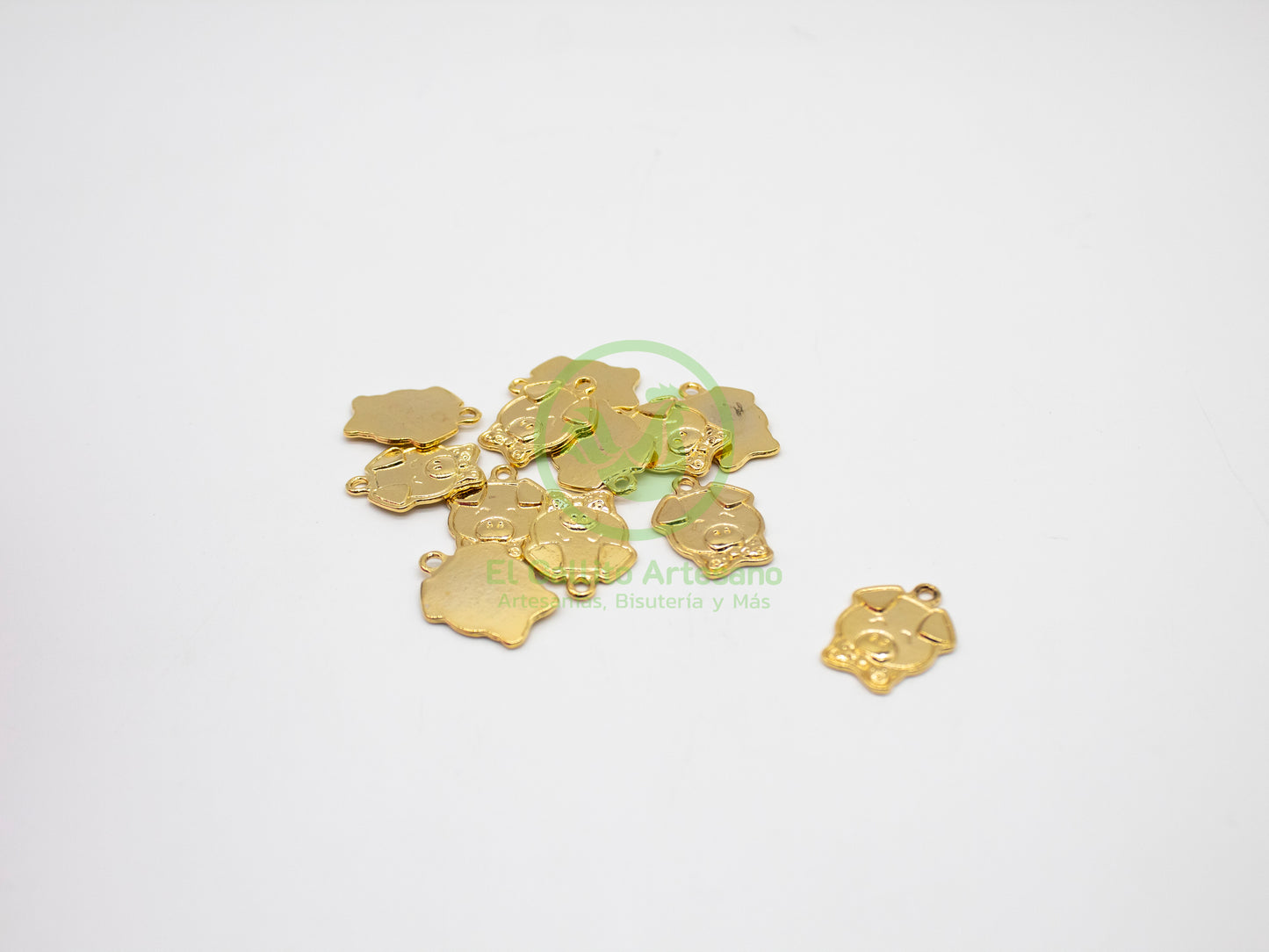 #705 Chapa de Oro - Dije Perro Orejas (PIEZA)