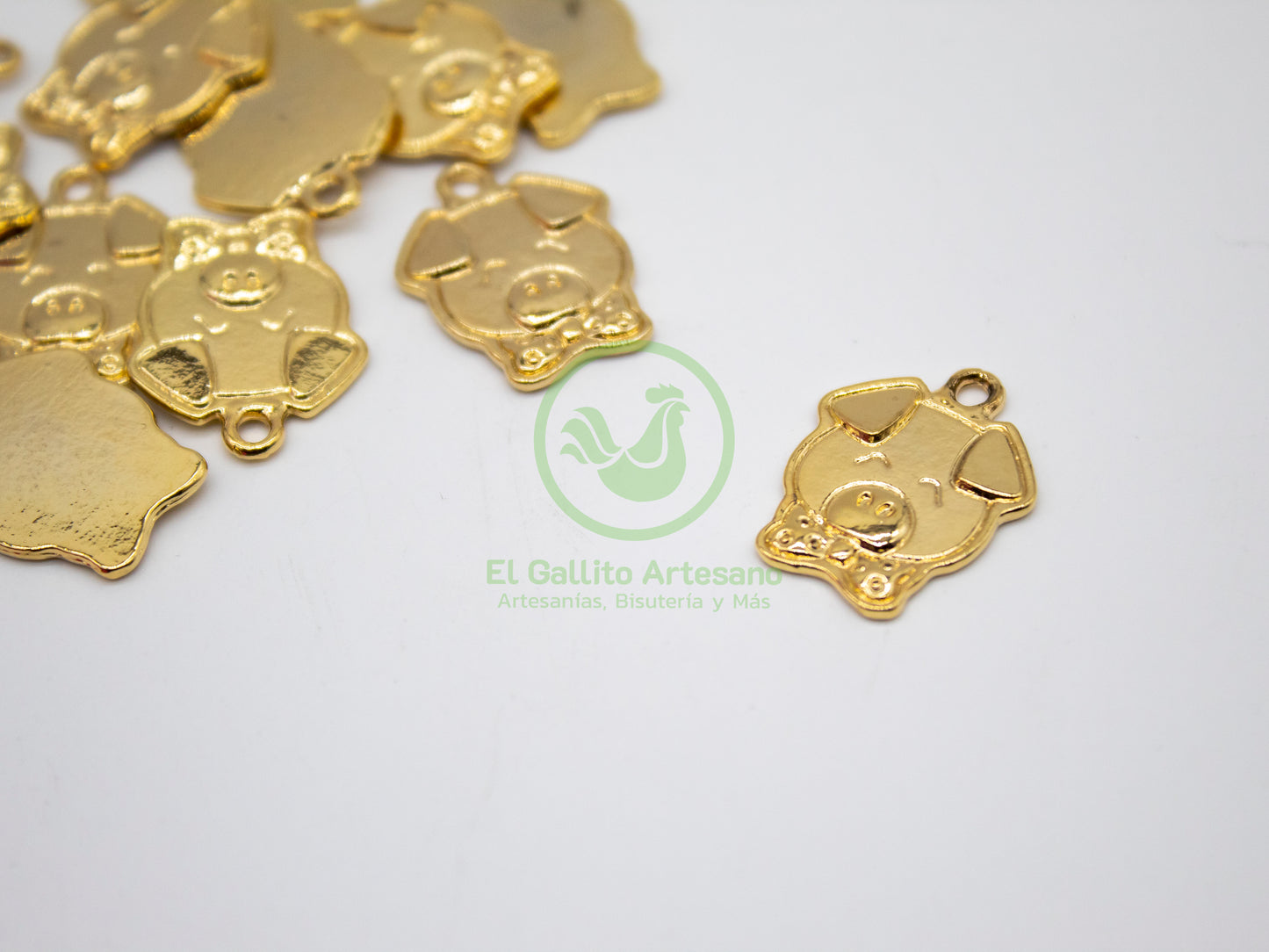 #705 Chapa de Oro - Dije Perro Orejas (PIEZA)