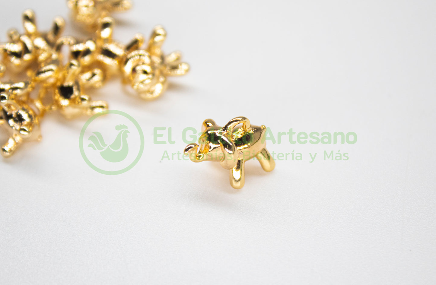 #717 Chapa de Oro - Dije Globo De Elefante (PIEZA)