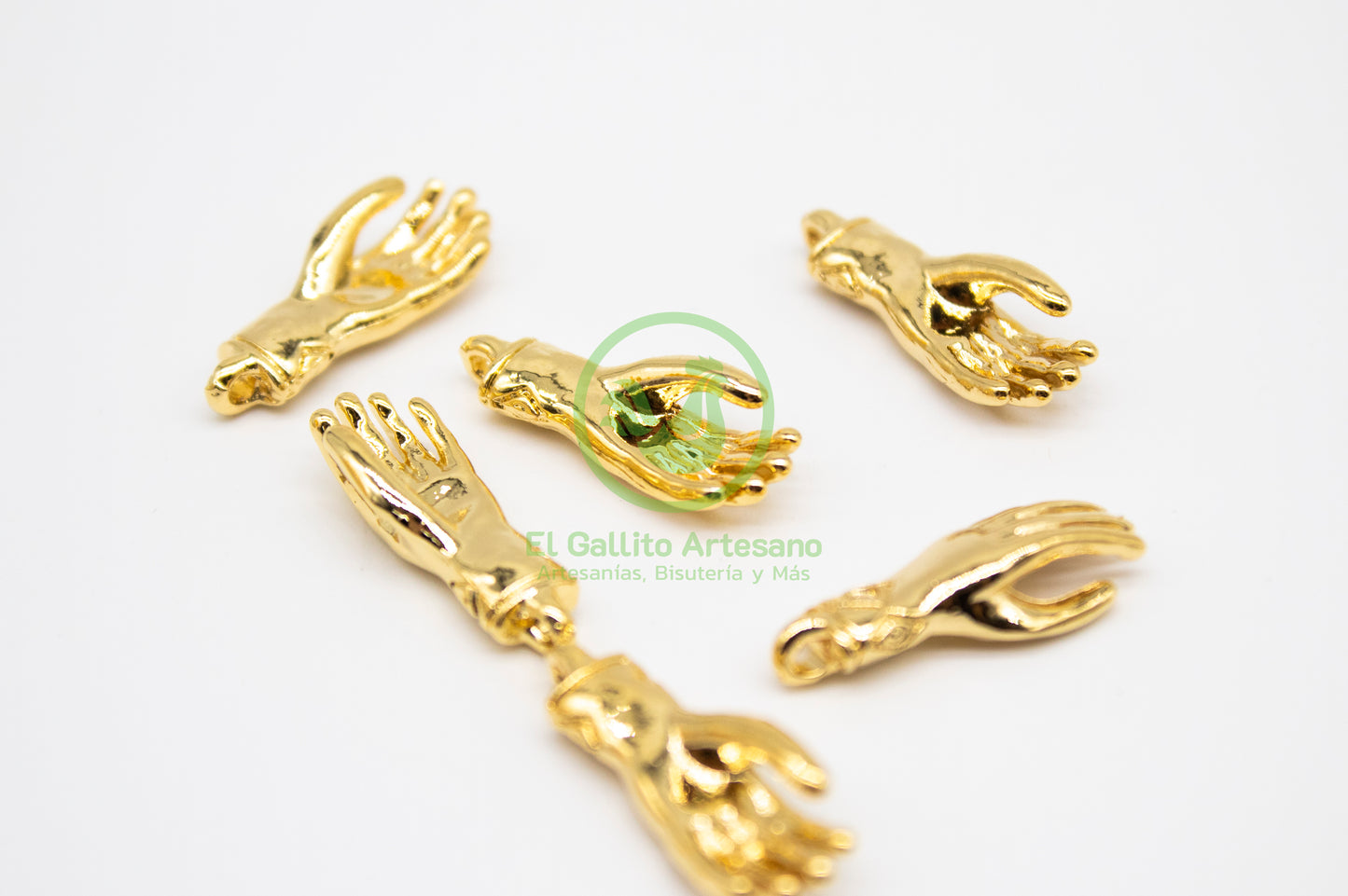 #753 Chapa de Oro - Dije Mano Abierta (PIEZA)