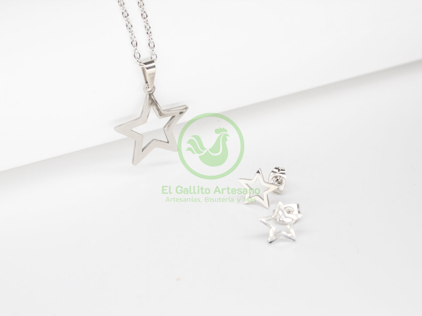 Collar Acero #02 - Estrella Silueta