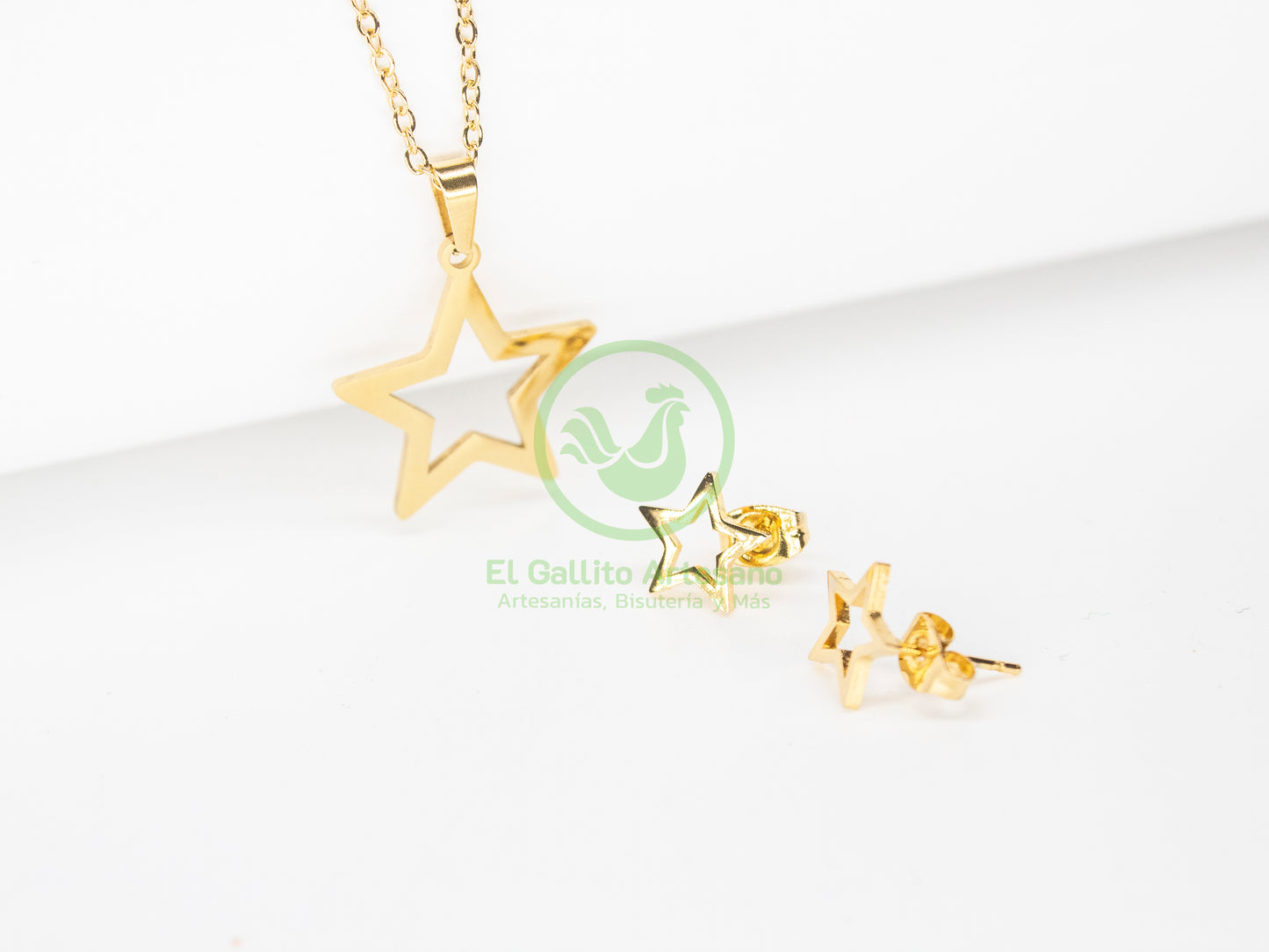 Collar Acero #02 - Estrella Silueta
