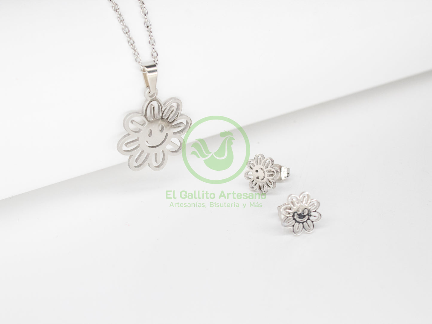 Collar Acero #07 - Flor