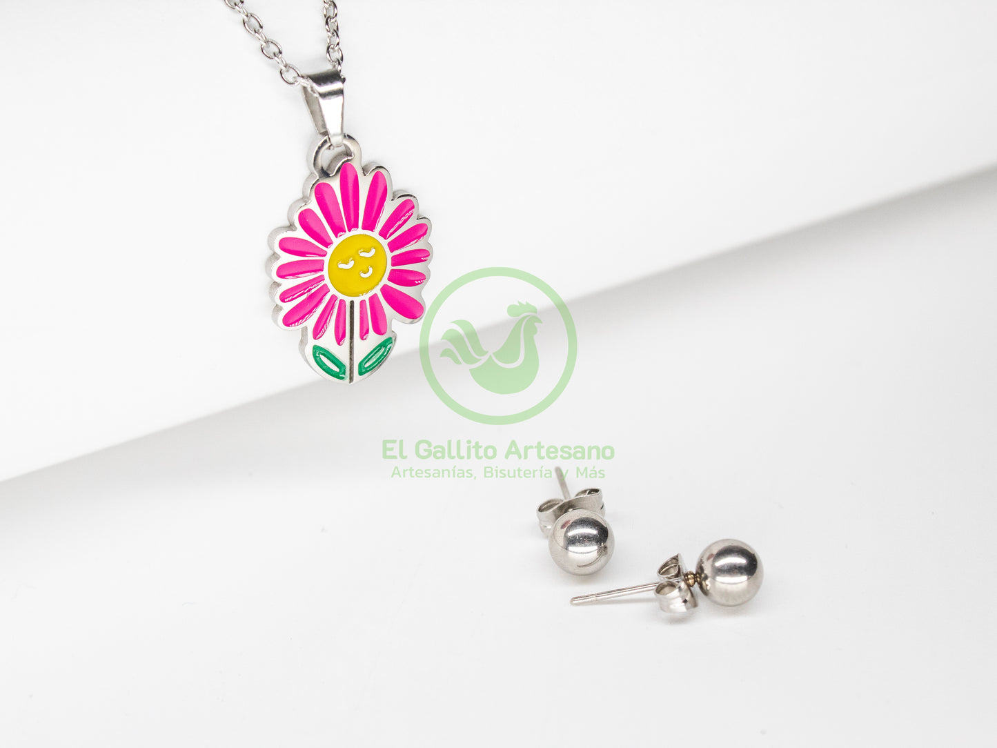 Collar Acero #20 - Flor Feliz