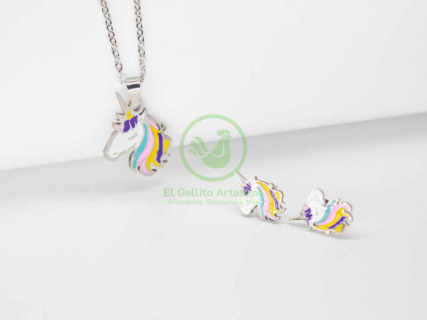 Collar Acero #34 - Unicornio