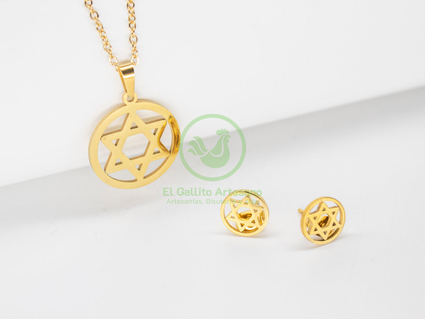 Collar Acero #35 - Estrella De David