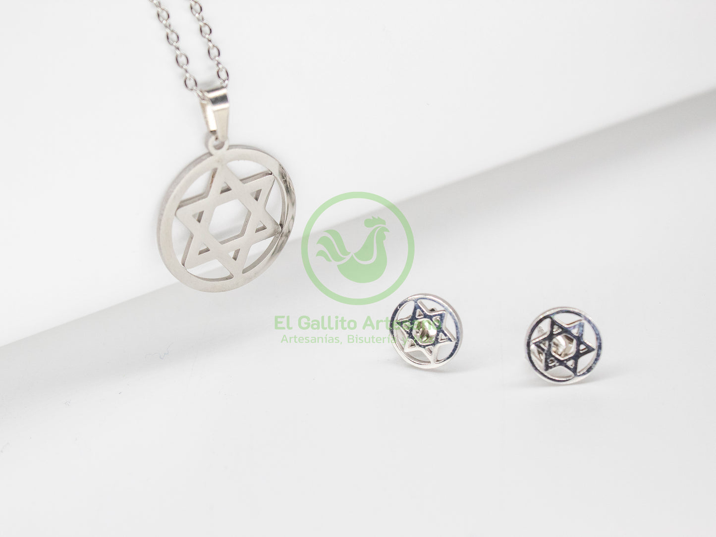 Collar Acero #35 - Estrella De David