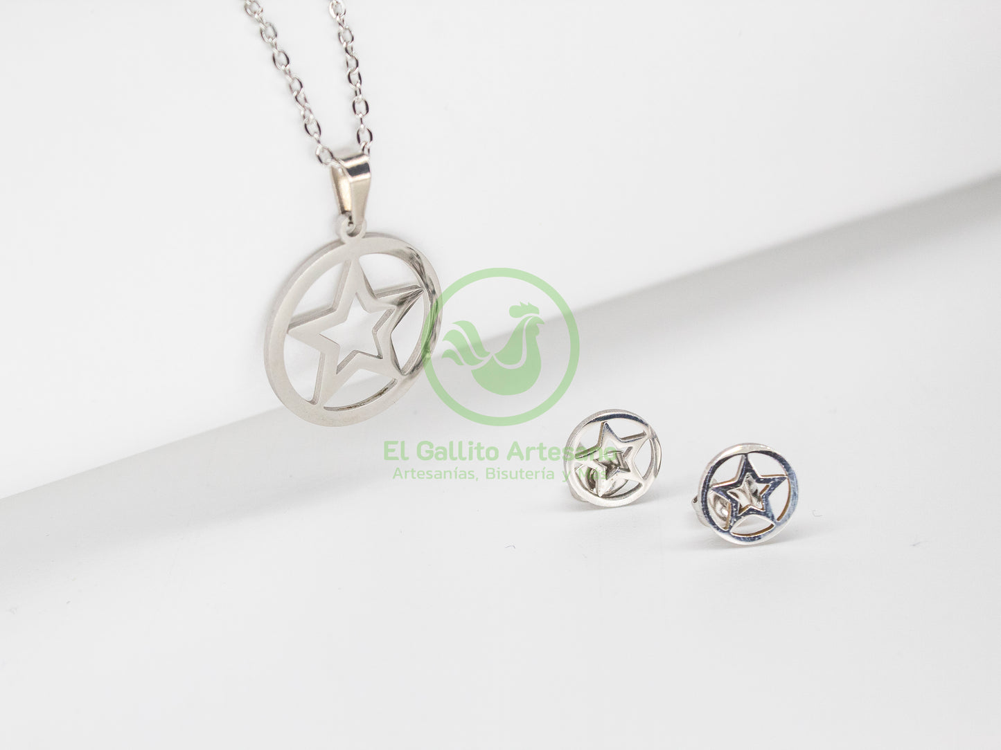 Collar Acero #36 - Estrella Círculo