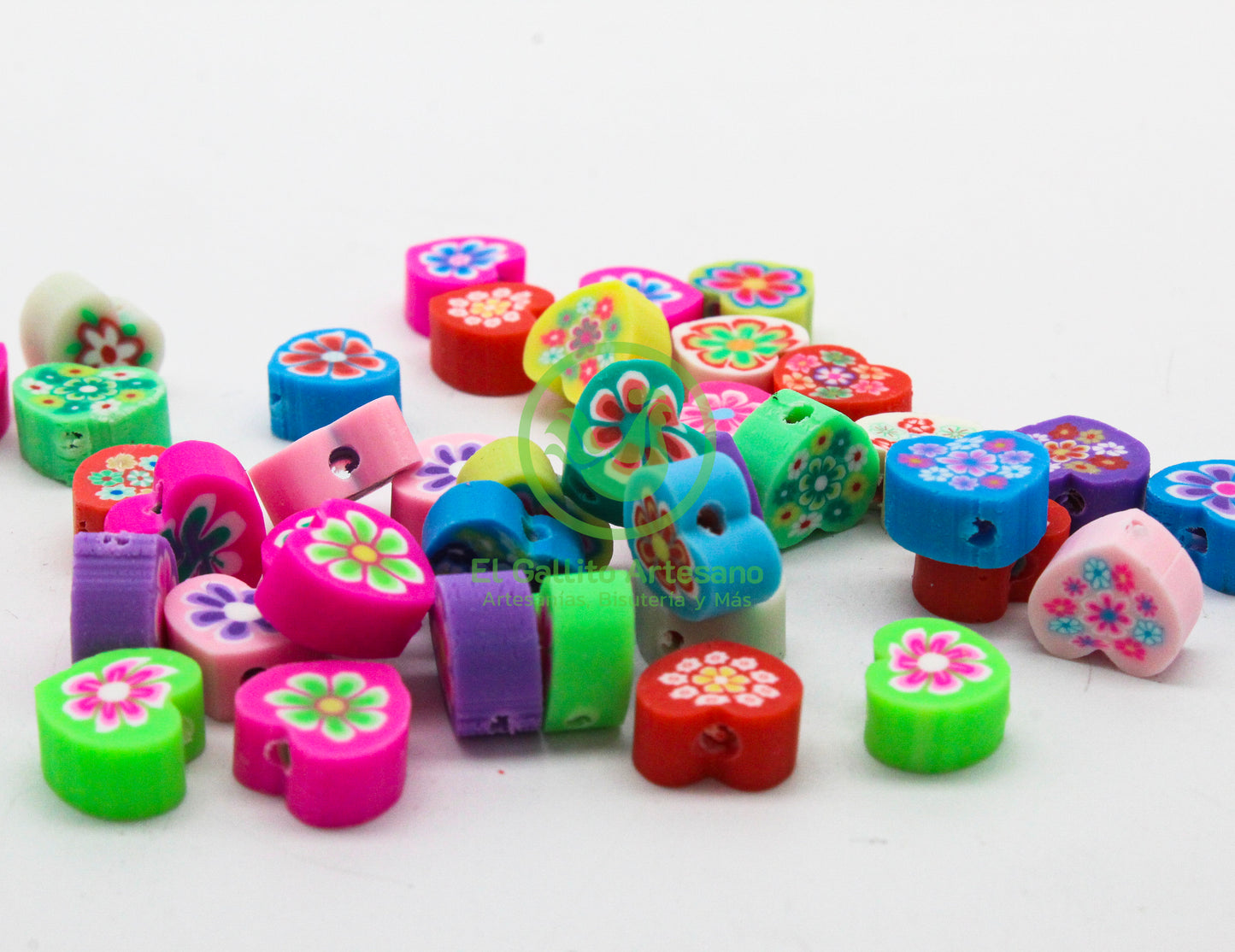 Fimo Corazón/Flor BL