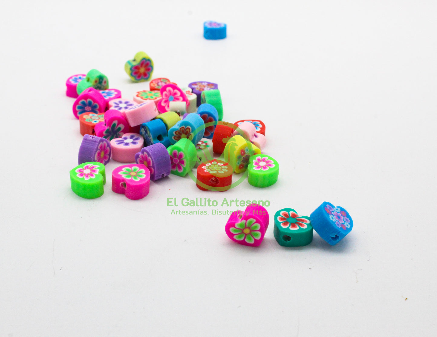 Fimo Corazón/Flor BL