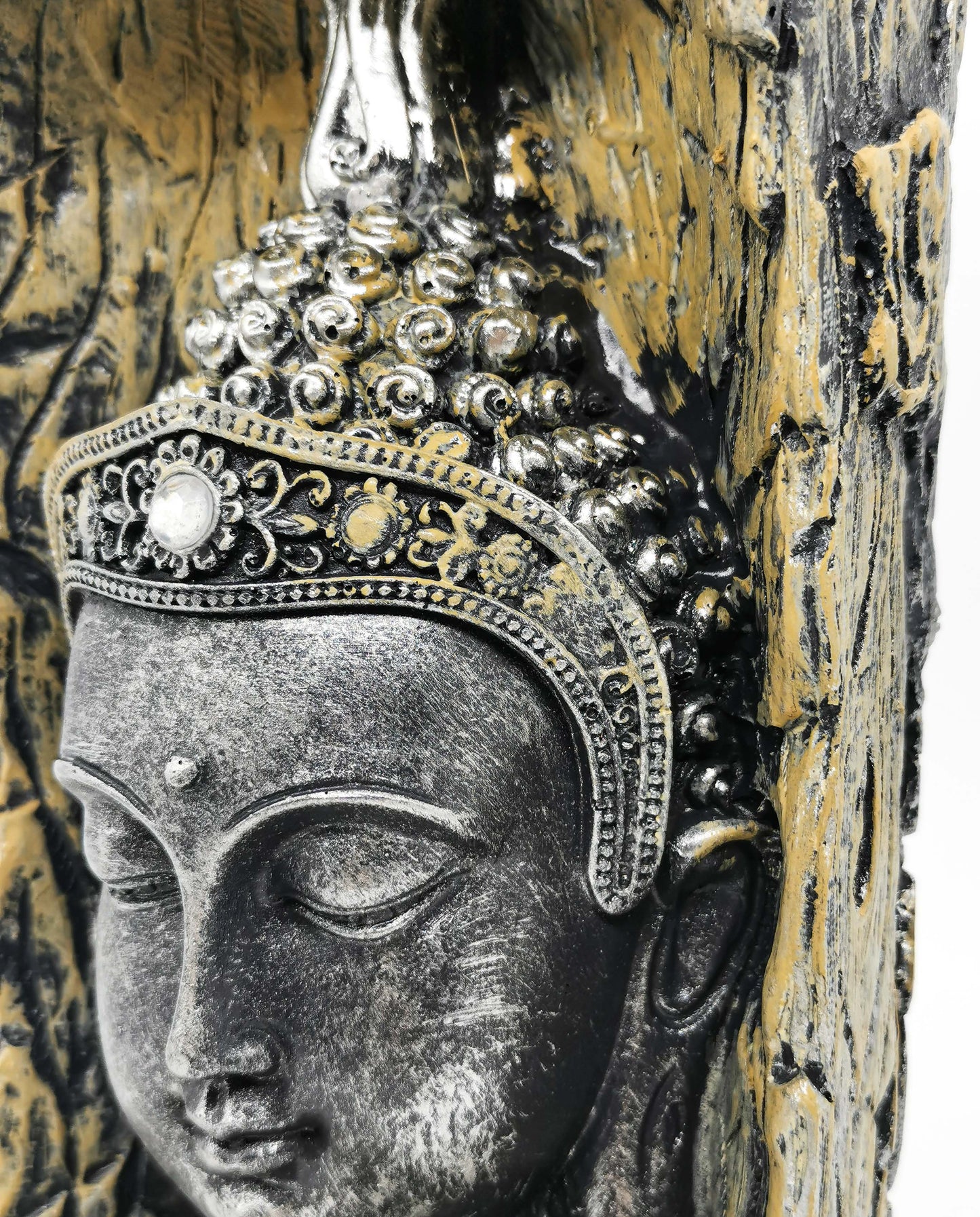 Adorno Portavela Cabeza De Buda 21 Cm