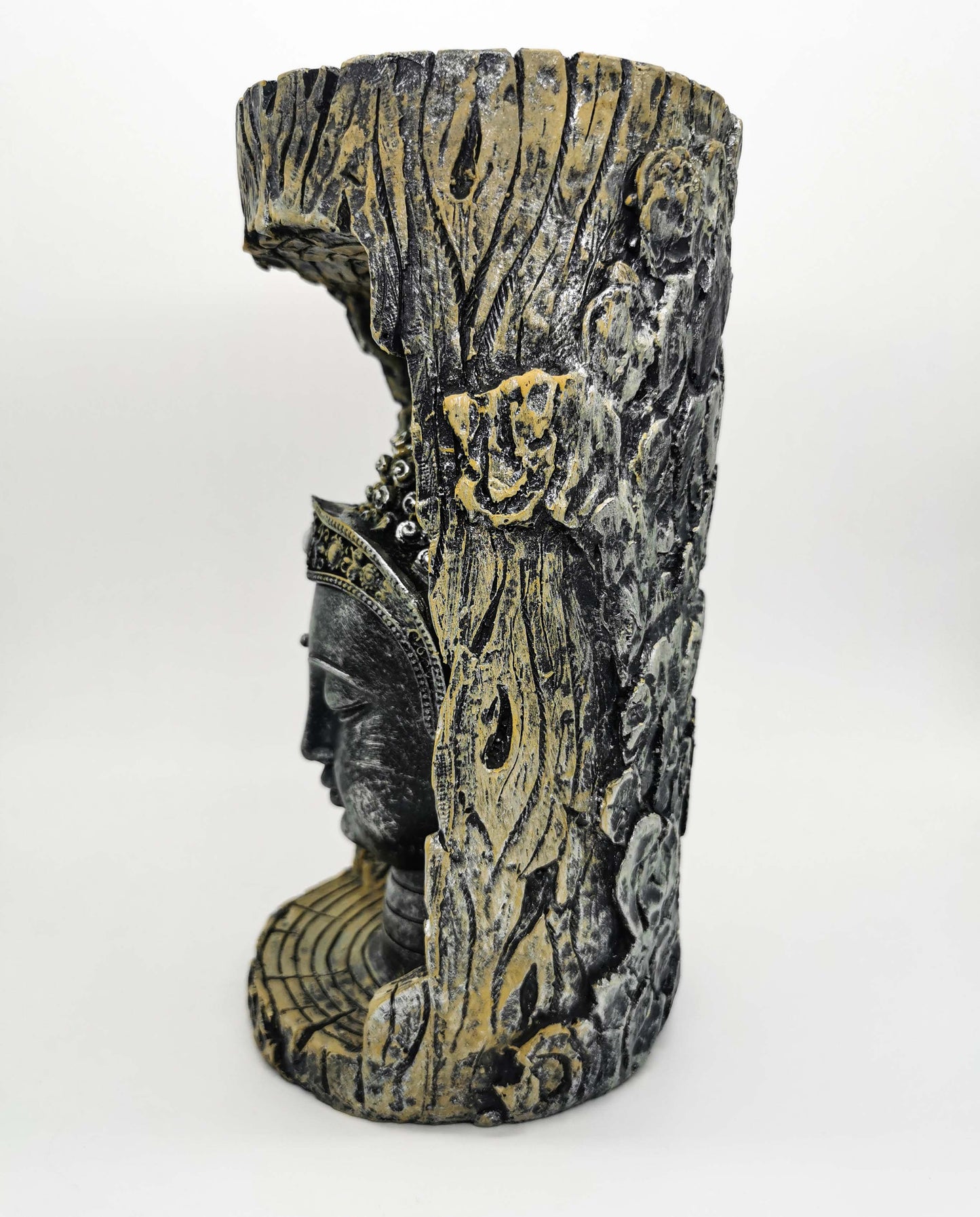 Adorno Portavela Cabeza De Buda 21 Cm