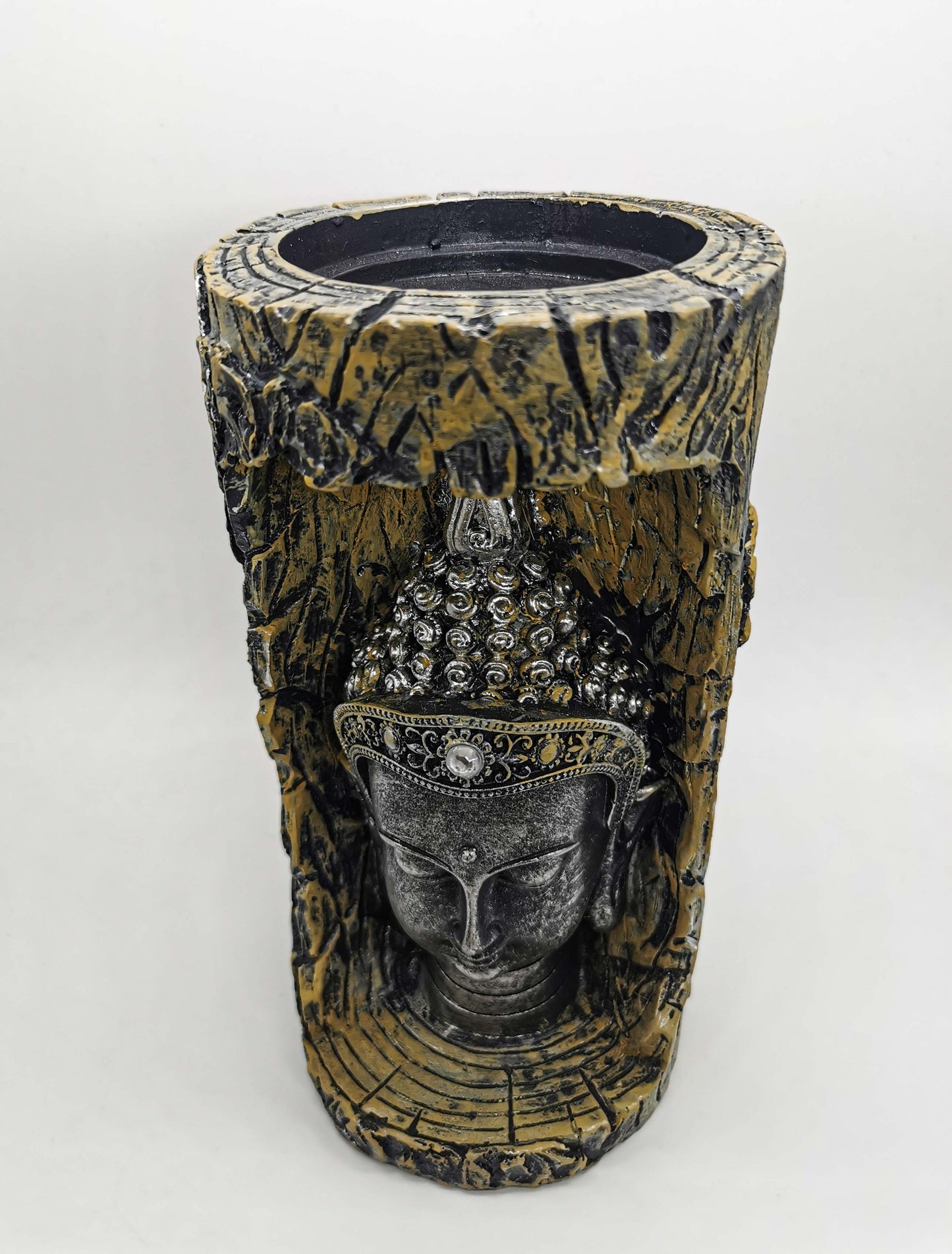 Adorno Portavela Cabeza De Buda 21 Cm