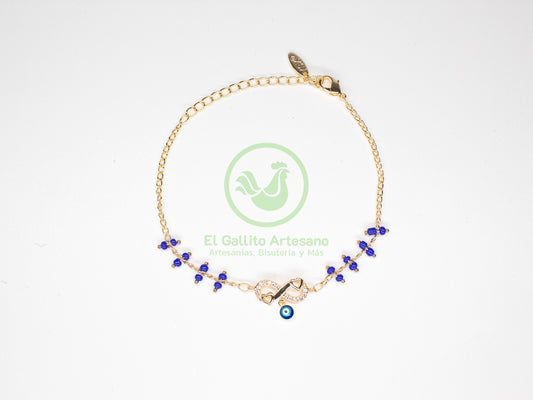 Pulsera Cadena Con Chaquira | Varios Colores