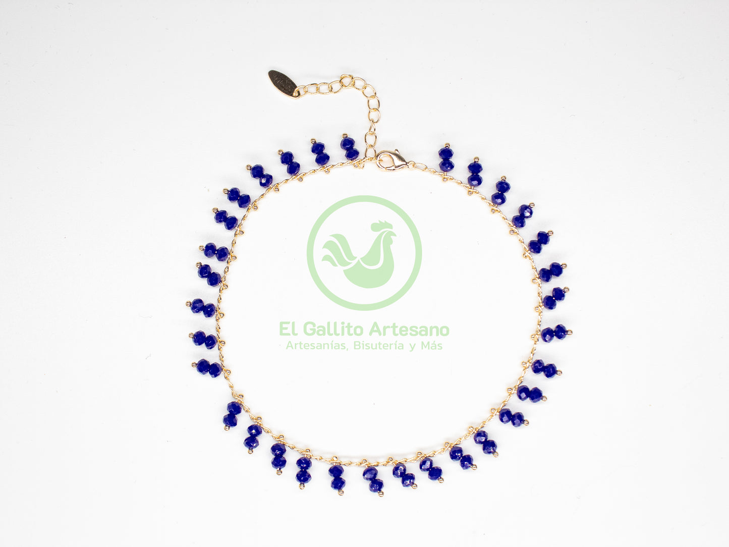 Tobillera Cadena Con Dona Cristal | Varios Colores