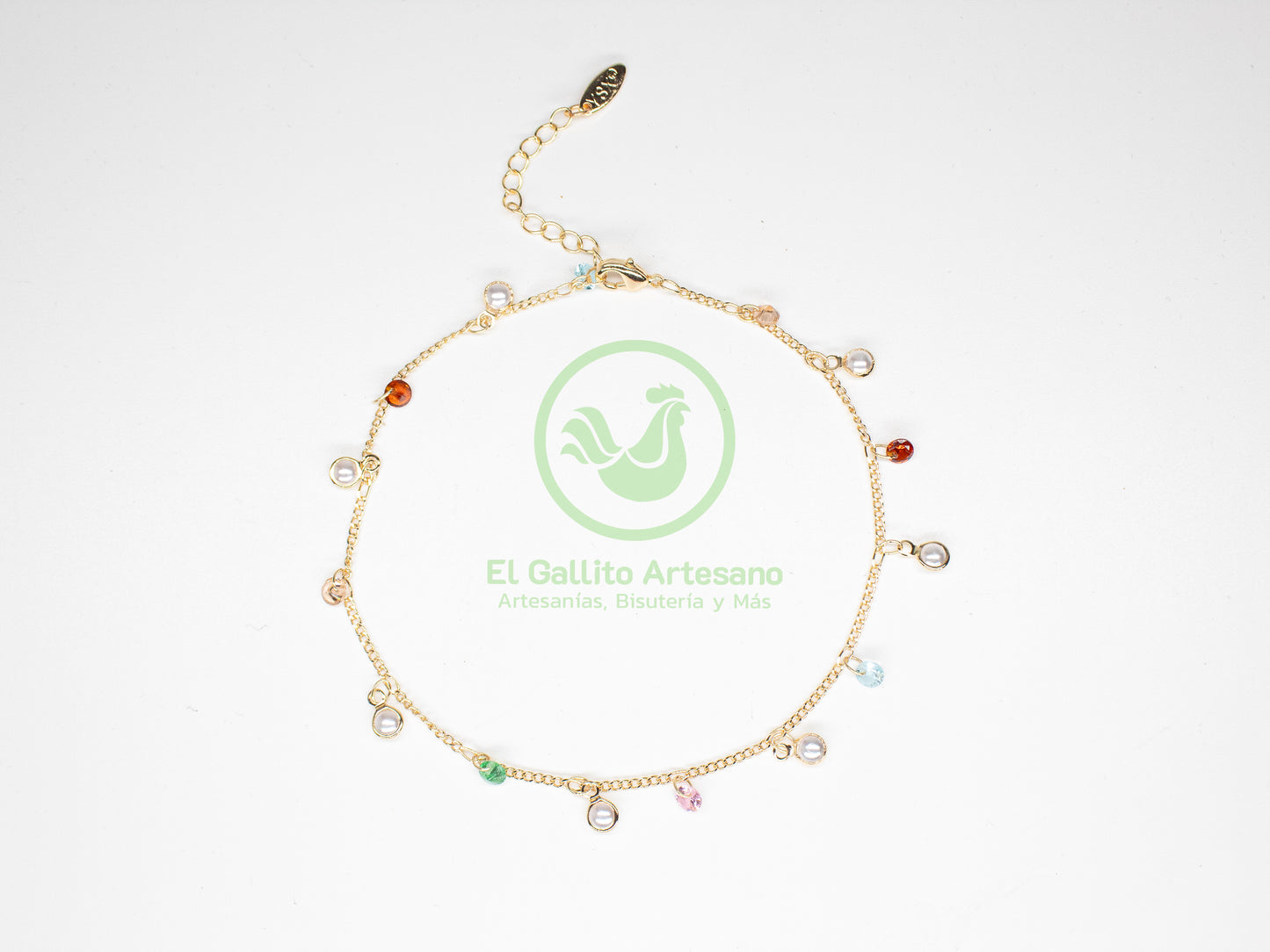 Tobillera Cadena Con Cristales