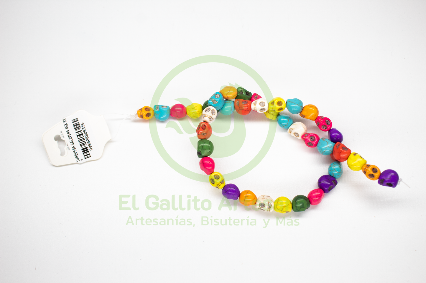Turquesa Calavera 8x10mm