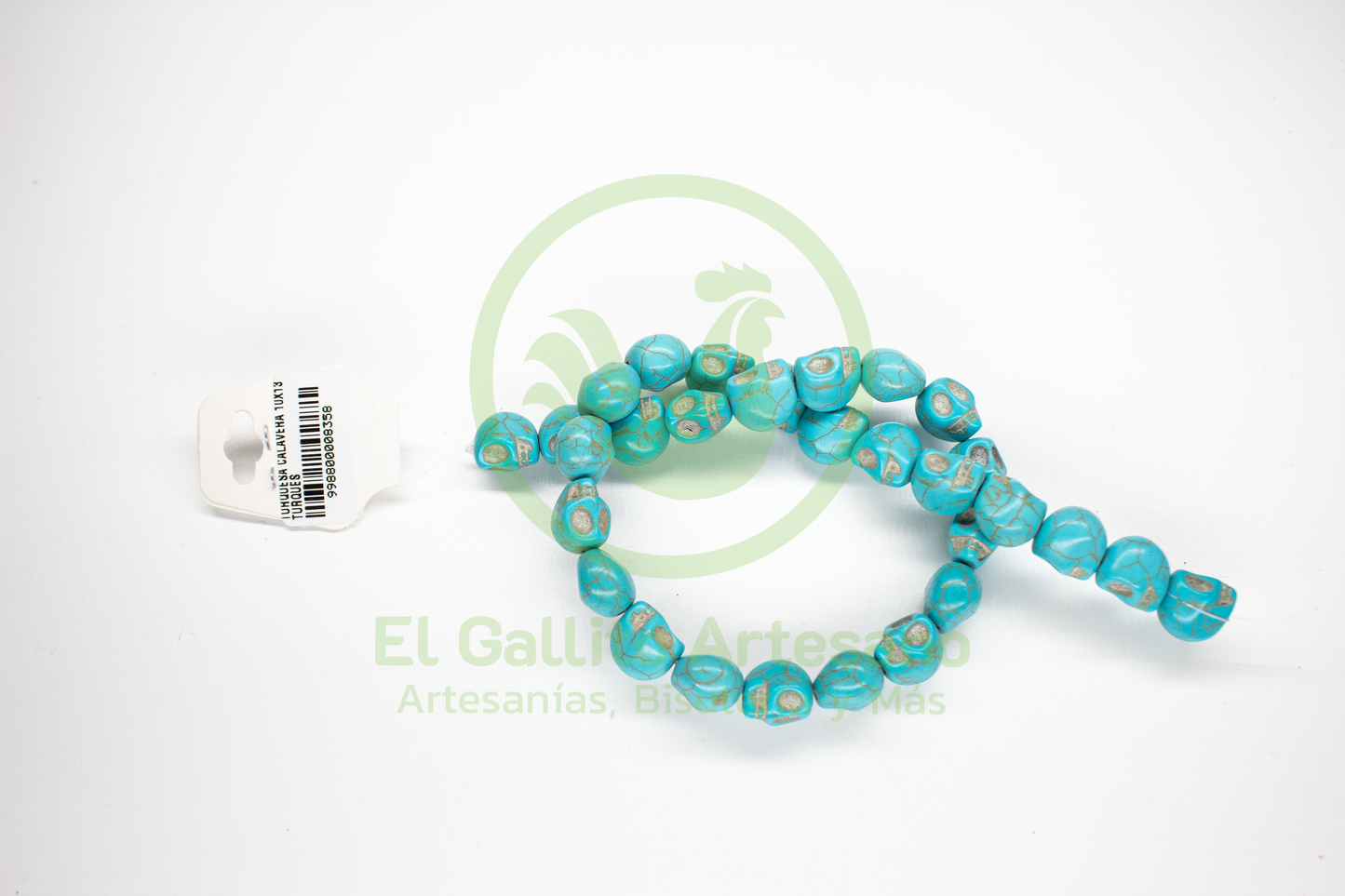 Turquesa Calavera 10x13mm