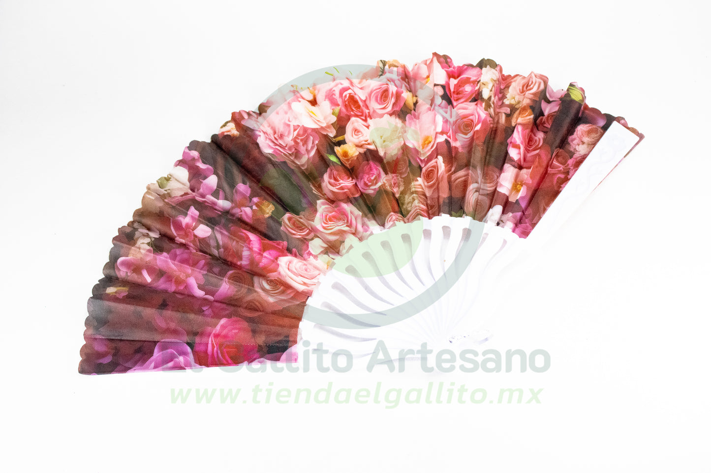 Abanico #18 | Flores Rosas