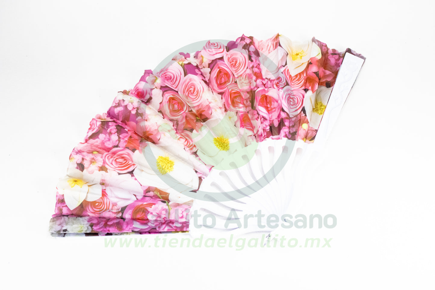 Abanico #18 | Flores Rosas