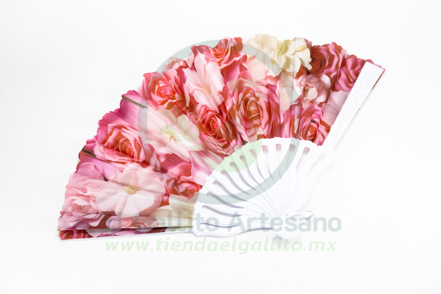 Abanico #18 | Flores Rosas