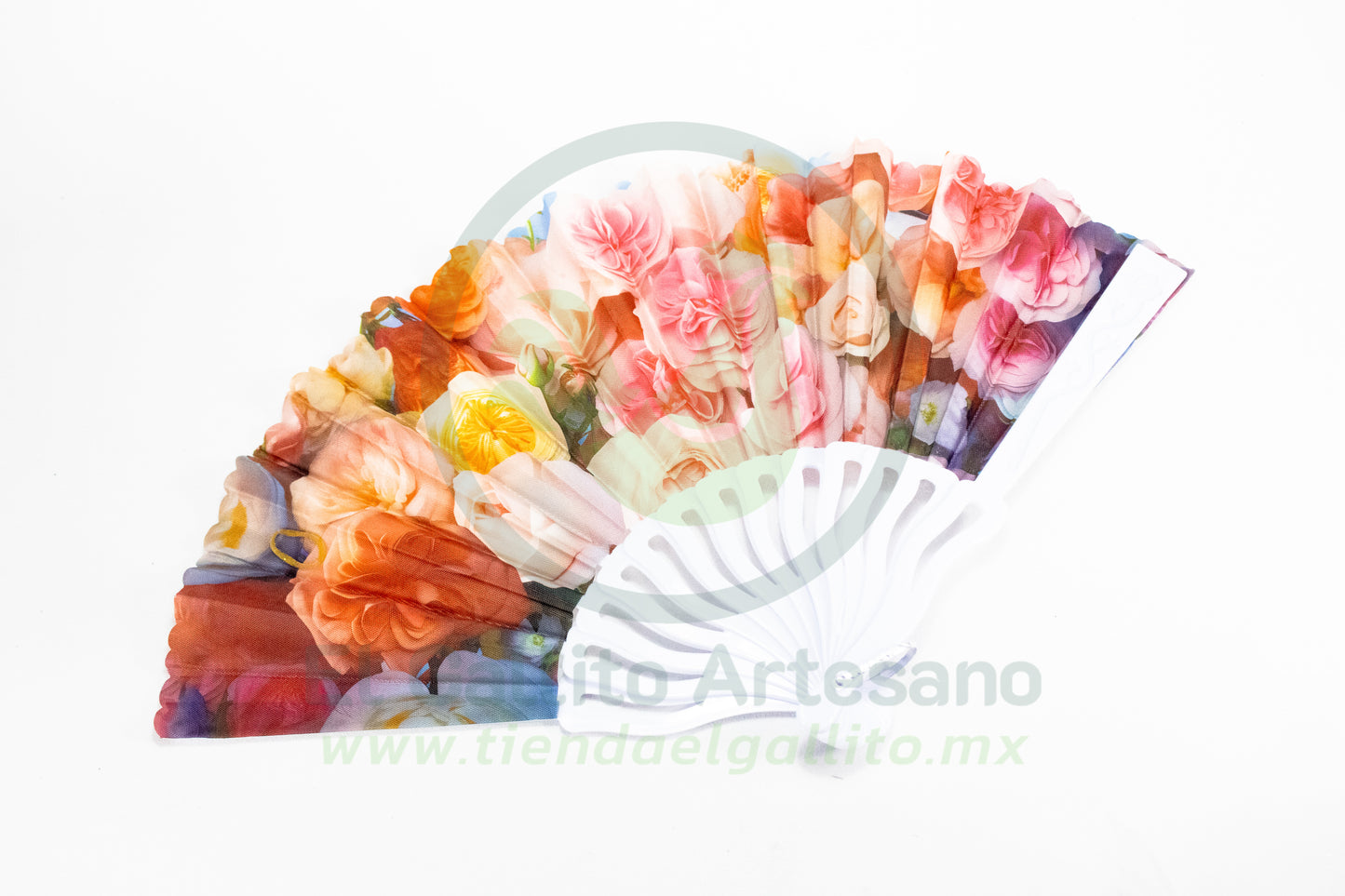 Abanico #18 | Flores Rosas