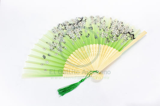 Abanico #31 | Madera Pompón Colores