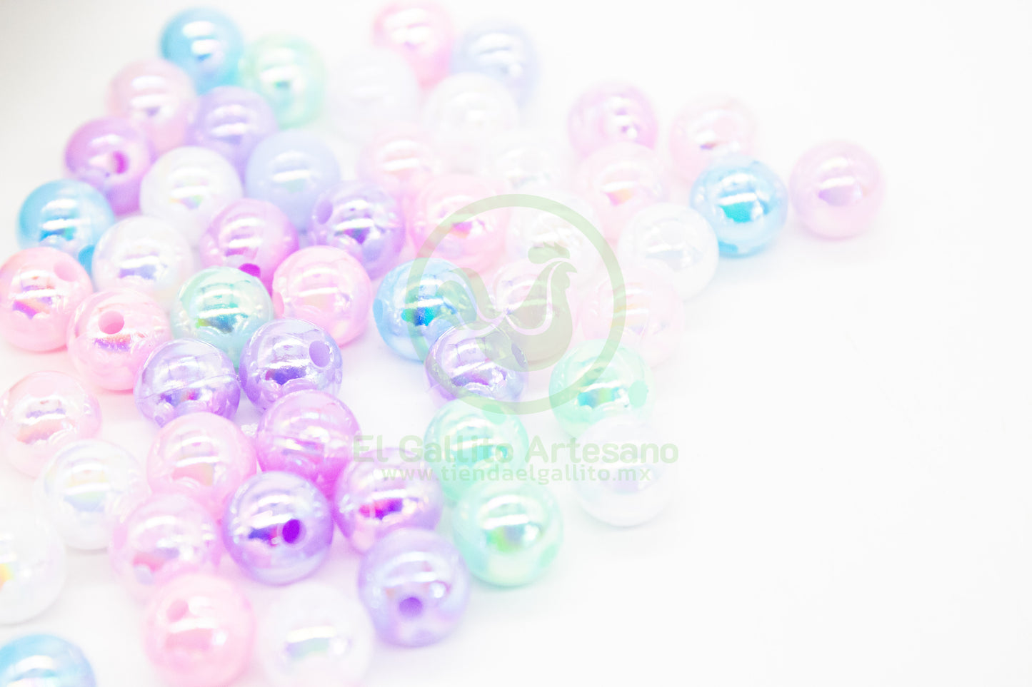 Acr #193G Bola 8mm | Multicolor Pastel AB