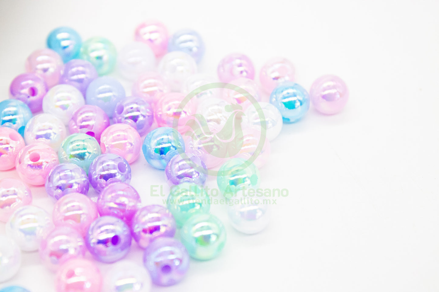 Acr #193G Bola 8mm | Multicolor Pastel AB