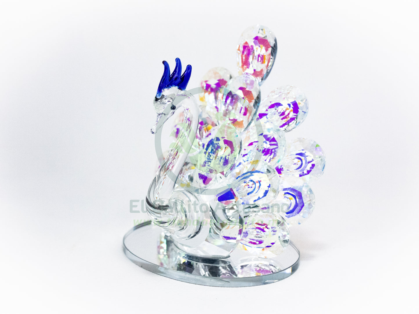Adorno Cristal 25-1 #10 | Pavo Real Arcoiris